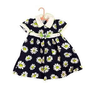 Spring floral dress size 3T collared dress floral pattern blue cute dress